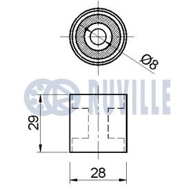 RUVILLE 56642 Styrrulle till kuggrem PEUGEOT 207 SW (WK_) 1.6 110 hk Bensinmotor
