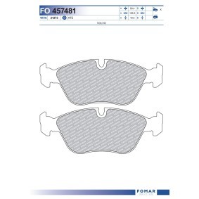 FOMAR Friction FO 457481 Bremsbeläge VOLVO 850 Kombi (855) 2.0 126 PS Otto