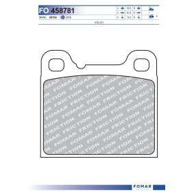 FOMAR Friction FO 458781 Bremsbeläge VOLVO 850 Kombi (855) 2.0 126 PS Otto