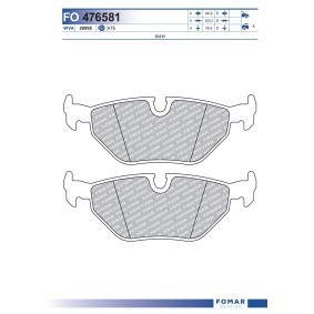 FOMAR Friction FO 476581 Bremsbeläge BMW 5 Touring (E34) 2.0 150 PS Otto
