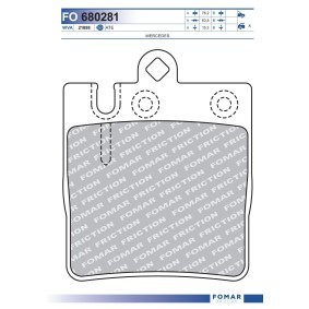 FOMAR Friction FO 680281 Bremsbeläge MERCEDES-BENZ C-Klasse Sportcoupe (CL203) 2.5 204 PS Otto