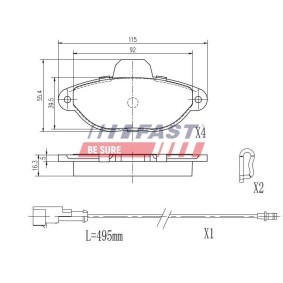 Bremsbeläge FT29051 für PANDA (169) für CHF 22.48