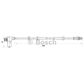 BOSCH 0 265 006 427 ABS Sensor FIAT DUCATO Pritsche/Fahrgestell (230) 1.9 68 PS Diesel