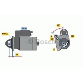 BOSCH 0 986 021 970 Motor de arranque MINI Paceman (R61) 1.6 116 cv Motor otto