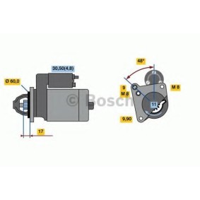 BOSCH 0 986 023 050 Motor de arranque MINI Paceman (R61) 1.6 116 cv Motor otto