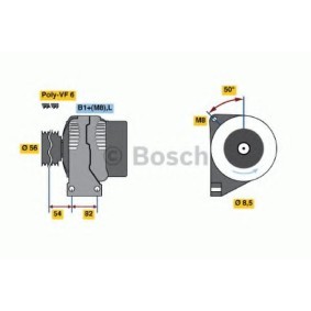 BOSCH 0 986 041 740 Lichtmaschine VOLVO XC70 Cross Country (295) 2.5 209 PS Otto