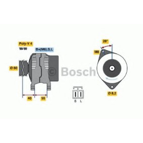 BOSCH 0 986 042 871 Generator HYUNDAI ACCENT 1 (X-3) 1.5 88 hk Bensinmotor
