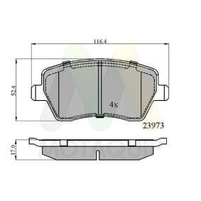 MOTAQUIP LVXL1135 Bremsbeläge RENAULT Megane 4 Grandtour (K9A/M/N_) 1.6 115 PS Otto