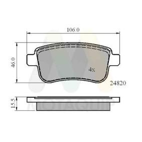 MOTAQUIP LVXL1428 Bremsbeläge RENAULT Megane 4 Grandtour (K9A/M/N_) 1.6 115 PS Otto