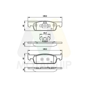 MOTAQUIP LVXL1765 Bromsbelägg DACIA SANDERO 1.5 65 hk Diesel