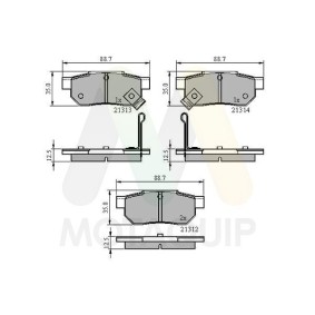MOTAQUIP LVXL533 Bromsbelägg ROVER 200 (RF) 1.1 60 hk Bensinmotor