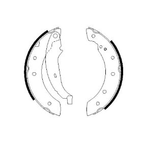 BOSCH 0 986 487 266 Bremsbacken RENAULT THALIA 2 (LU1/2) 1.5 64 PS Diesel