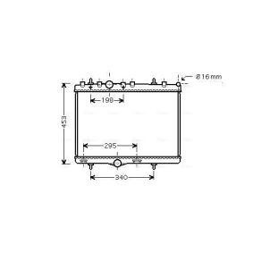 AVA COOLING SYSTEMS PEA2255 Kühler CITROËN C3 II (SC_) 1.6 75 PS Diesel