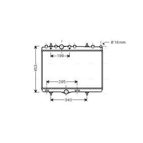 AVA COOLING SYSTEMS PEA2290 Kühler CITROËN C3 II (SC_) 1.6 75 PS Diesel