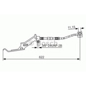 Compre Tubo flexível de travão da BOSCH 1 987 476 086 a um preço baixo por 47,32&nbsp;&euro;