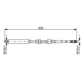 BOSCH 1 987 481 051 Bromsslang CITROËN C4 Picasso 1 (UD_) 1.8 125 hk Bensinmotor