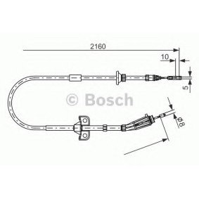 BOSCH 1 987 482 284 Handbremsseil VOLVO XC90 I (275) 2.5 208 PS Otto