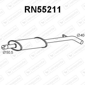 VENEPORTE RN55211 Vorschalldämpfer RENAULT MODUS