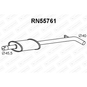 VENEPORTE RN55761 Vorschalldämpfer RENAULT MODUS
