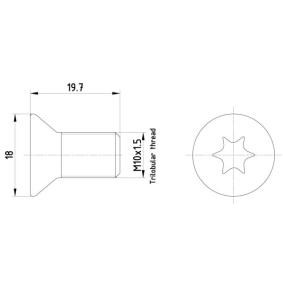 MINTEX TPM0011 Schraube, Bremsscheibe VOLVO C70 2 Cabriolet