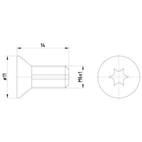 MINTEX TPM0012 Skruv till bromsskiva CITROËN C4 I (LC_)