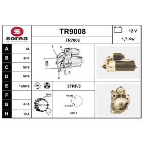Compre Motor de arranque da SNRA TR9008 a um preço baixo por 84,51&nbsp;&euro;