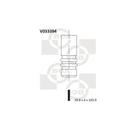 BGA V033394 Válvula de escape SKODA