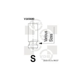 BGA V165680 Válvula de admisión HYUNDAI ATOS (MX)