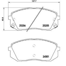 Bremsbeläge V53-0142 für HYUNDAI