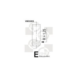 BGA V801003 Válvula de admisión ROVER 800