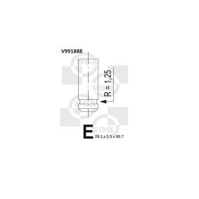 BGA V991888 Válvula de escape MAZDA