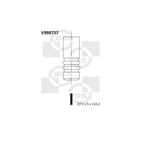 BGA V998757 Válvula de escape CHEVROLET