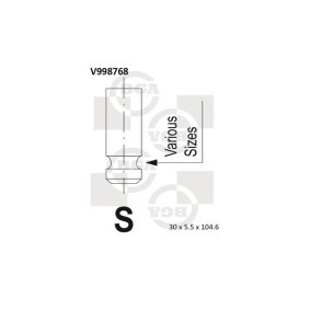 BGA V998768 Válvula de escape MAZDA