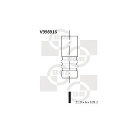 BGA V998916 Válvula de admisión SUZUKI