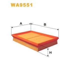 WIX FILTERS WA9551 Filtro de aire SUZUKI SWIFT 3 (MZ, EZ) 1.6 125 cv Motor otto