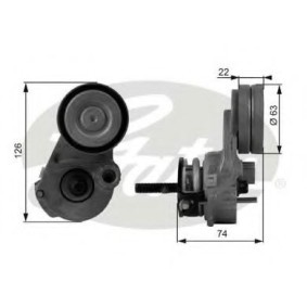 GATES T38433 Spannrolle OPEL Astra H Caravan (A04) 1.6 105 PS Otto