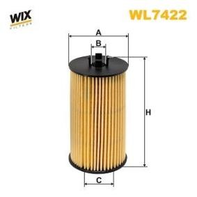WIX FILTERS WL7422 Filtro olio CHEVROLET Trax I (U200) 1.4 140 CV Motore a ciclo otto