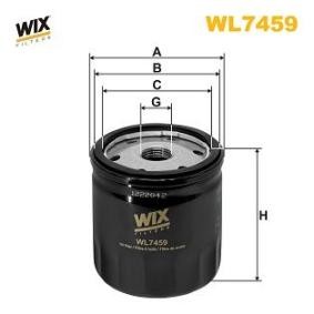 WIX FILTERS WL7459 Filtro olio VOLVO V40 Cross Country (526) 1.6 180 CV Motore a ciclo otto