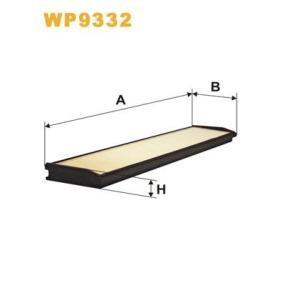 WIX FILTERS WP9332 Filtro abitacolo MERCEDES-BENZ Classe E Cabrio (A124) 3.6 272 CV Motore a ciclo otto