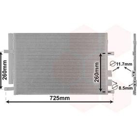VAN WEZEL 01005097 Klimakondensator ALFA ROMEO 159 Sportwagon (939) 1.9 160 PS Otto
