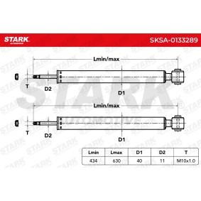 STARK SKSA-0133289 Stötdämpare MERCEDES-BENZ B-klass (W246, W242)