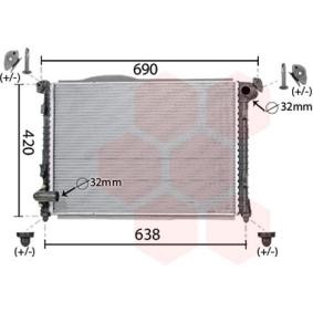 VAN WEZEL 06002286 Radiador MINI Hatchback (R50, R53) 1.4 75 cv Otto