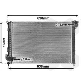 VAN WEZEL 06002314 Radiador MINI Hatchback (R50, R53) 1.4 75 cv Otto