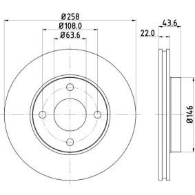 MINTEX MDC1030C Disque de frein FORD Focus Mk1 Berline (DNW) 2.0 115 CV Essence