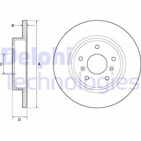 DELPHI BG4807C Bremsscheiben NISSAN Qashqai 2 (J11, J11_) 1.6 130 PS Diesel