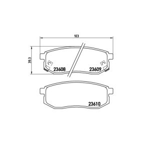 Bremsbeläge 363700430030 für HYUNDAI