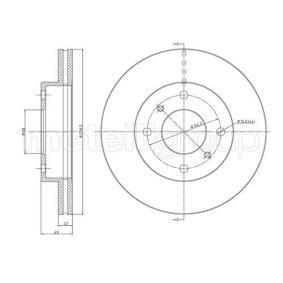 METELLI 23-0249C Bromsskivor NISSAN PRIMERA Traveller (W10) 2.0 116 hk Bensinmotor