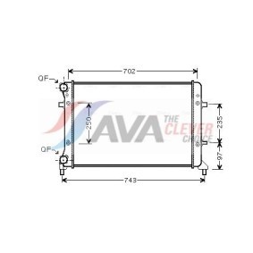AVA COOLING SYSTEMS VNA2205 Kylare VW Passat Sedan (3C2) 2.0 150 hk Bensinmotor