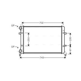 AVA COOLING SYSTEMS VNA2223 Kylare VW Passat Sedan (3C2) 2.0 150 hk Bensinmotor