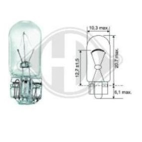 DIEDERICHS LID10078 Glødelampe nummerskiltlys MAZDA 323 F 6 (BJ) 1.6 95 hk Bensinmotor